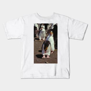 Royal Penguins on the Beach at Macquarie Island Kids T-Shirt